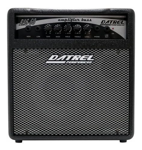 CUBO AMPLIFICADOR PARA BAIXO KICK 8 POLEGADAS 60W CONE ALUMINIO BAS60K DATREL