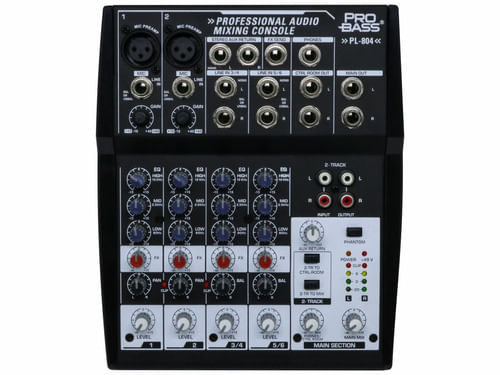 MESA DE SOM 8 CANAIS COM MP3 PL-804 USB PROBASS