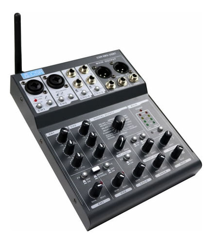 MESA DE SOM 6 CANAIS COM EFEITO USB BLUETOOTH BIVOLT 6MX USBT CSR