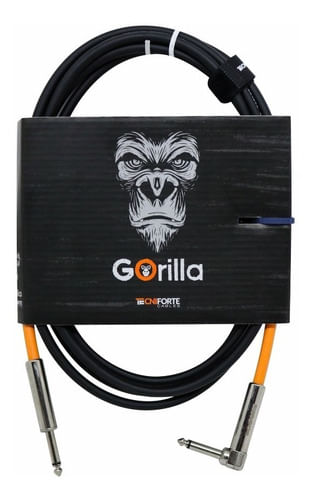 CABO DE INSTRUMENTO P10 MONO X P10 MONO CACHIMBO NIQUELADO 3,05M GORILLA GO10LNI TECNIFORTE