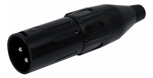 CONECTOR XLR CANON MACHO PRETO CSR 1030 BK CSR