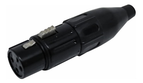 CONECTOR XLR CANON FEMEA PRETO CSR 1029 BK CSR
