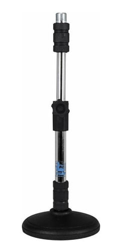 PEDESTAL PARA MICROFONE DE MESA RETO HASTE FIXA CROMADO PS2 VISAO