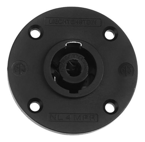CONECTOR SPEAKON FEMEA LINHA 4 VIAS PAINEL NL4MPR REDONDO COM TRAVA NEUTRIK