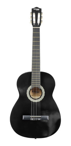 VIOLAO 6 CORDAS NYLON ACUSTICO PRETO KA6 BK KLASS