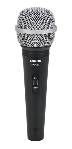 MICROFONE COM FIO DE MAO UNIDIRECIONAL PROFISSIONAL SV100 SHURE