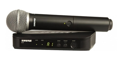 MICROFONE SEM FIO DE MAO PROFISSIONAL BASTÃO BLX24BR/PG58-M15 SHURE