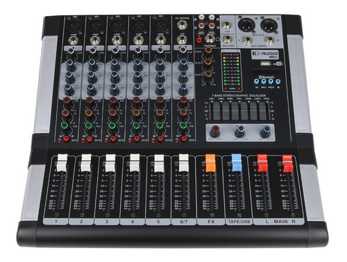 MESA DE SOM 6 CANAIS BLUETOOTH MI60 BIVOLT K-AUDIO