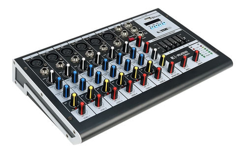 MESA DE SOM 8 CANAIS BLUETOOTH MS80 BIVOLT K-AUDIO