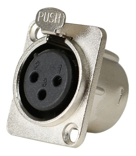 CONECTOR XLR CANON FEMEA PARA PAINEL 3 PINOS SA2X