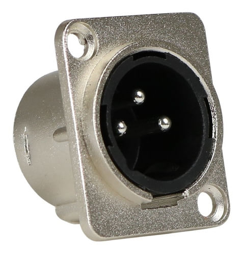 CONECTOR XLR CANON MACHO PARA PAINEL 3 PINOS SA2X