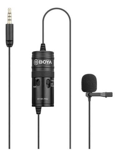 MICROFONE COM FIO LAPELA PARA CAMERA CELULAR BY-M1-PRO BOYA