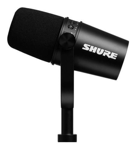 MICROFONE COM FIO HIBRIDO USB/XLR HOME STUDIO PROFISSIONAL MV7-K PRETO SHURE