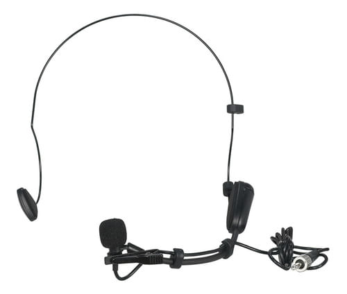 MICROFONE SEM FIO DUPLO UHF LAPELA HEADSET PLL 100 CANAIS UHF-526BP MXT