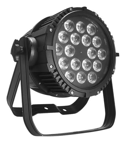 REFLETOR LED PAR 64 18 LEDS 15W RGBWA PROVA DGUA IP65 SK-QA1815 SKYPIX