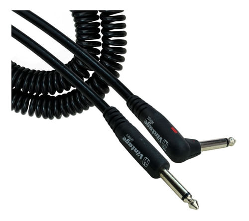 CABO ESPIRAL MONO P10 X P10 CACHIMBO 9,15M PRETO ESP30LPT VINTAGE MAC CABOS