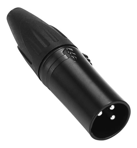 CONECTOR XLR CANON MACHO 3 PINOS PRETO XLR503 DEVOX