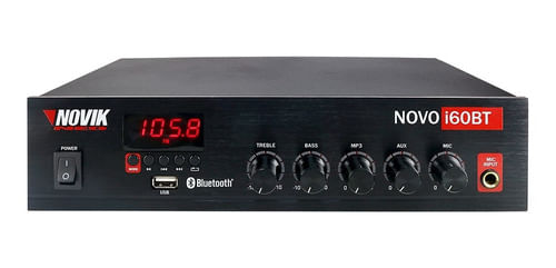 AMPLIFICADOR DE POTENCIA 60W USB BLUETOOTH NOVO-I60BT NOVIK