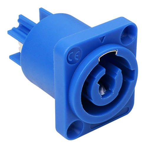 CONECTOR POWERCON FEMEA 3 VIAS PAINEL QUADRADO IN AZUL LU-71394A LUMINOS