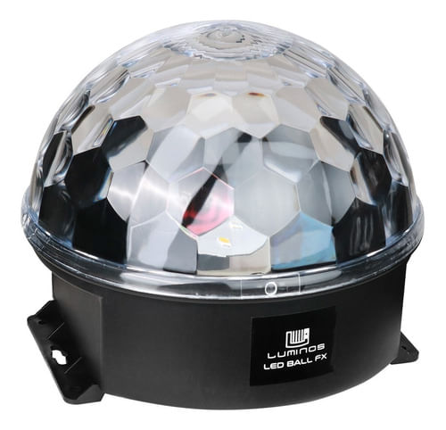 MEIA BOLA DE LED CRISTAL 6 LEDS 3W RGBWA BIVOLT LED BALL FX LUMINOS