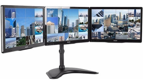SUPORTE TRIPLO PARA 3 MONITORES ARTICULADO COM BASE PARA MESA T1236N ELG