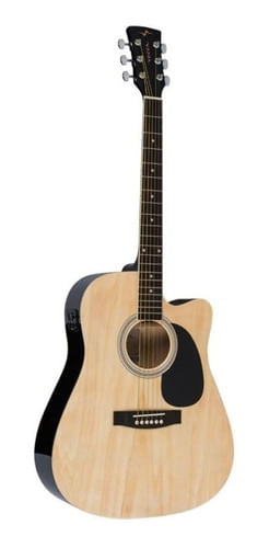 VIOLAO 6 CORDAS ACO ELETRICO CUTAWAY NATURAL VCK370 NT VOGGA