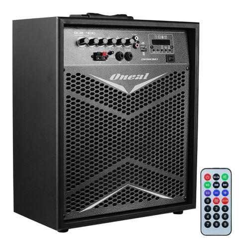 CAIXA MULTI USO 10 POLEGADAS 120W COM BLUETOOTH BIVOLT PRETA OCM 4010 ONEAL