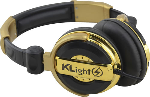 FONE PROFISSIONAL HDJ1000 P2 X P10 DOURADO GOLD KLIGHT