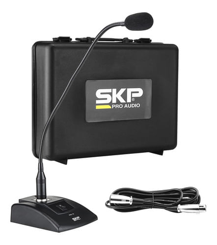 MICROFONE DE MESA COM FIO GOOSENECK 49CM HASTE FLEXIVEL PRO-7K SKP