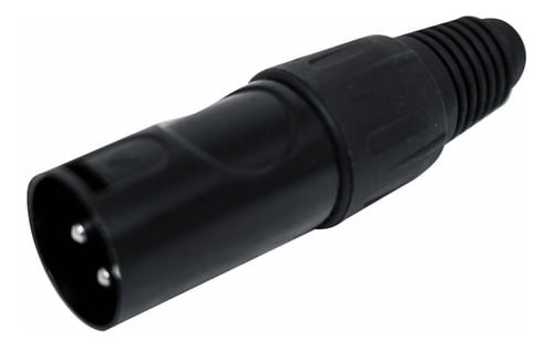 CONECTOR XLR CANON MACHO PRETO Q-14BK CSR
