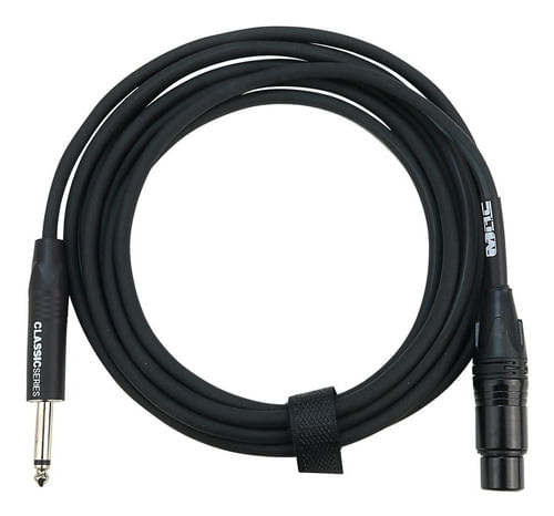 CABO MICROFONE MONO P10 MACHO X CANNON XLR FEMEA 3,05M DESBALANCEADO MC10PB CLASSIC SERIES MAC CABOS