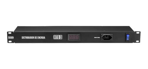 REGUA DE TOMADA PERIFERICO RACK 19 8 TOMADAS COM DISPLAY DIGITAL RT8D SANTO ANGELO