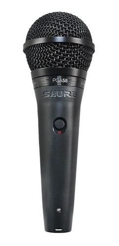 MICROFONE DE FIO E MAO DINAMICO PROFISSIONAL VOCAL PGA58-LC SHURE