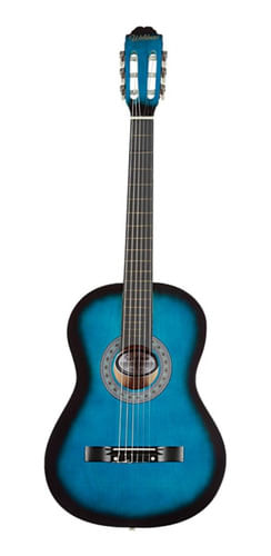 VIOLAO 6 CORDAS NYLON ACUSTICO AZUL SUNBURST CLASS ONE CL-1 BSB WALDMAN