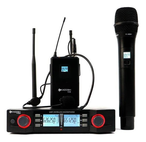 MICROFONE SEM FIO DE MAO HEADSET PROFISSIONAL DISPLAY UHF K492C KADOSH