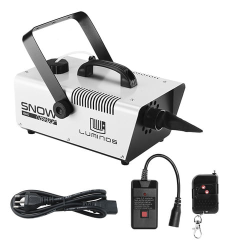 KIT MAQUINA DE NEVE 800W 220V CONTROLE SEM FIO SNOW 800 COM SERINGA LUMINOS