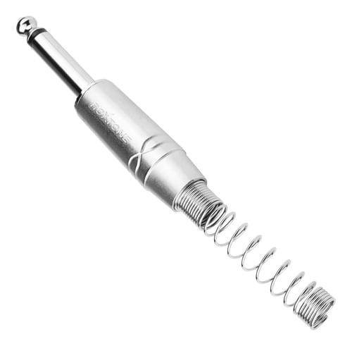 CONECTOR PLUG P10 MACHO MONO NIQUELADO COM MOLA RJ2PP-NN ROXTONE