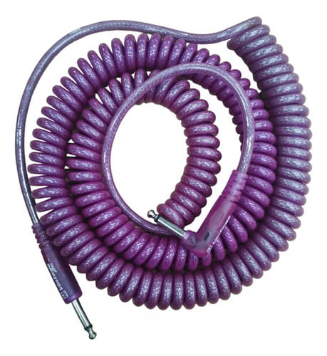 CABO ESPIRAL MONO P10 X P10 CACHIMBO 9,15M ROXO TRANSLUCIDO ESP30LRT VINTAGE MAC CABOS