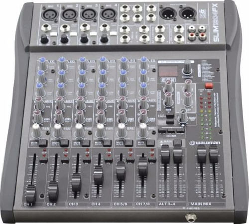MESA DE SOM 12 CANAIS SLIM 1204FX WALDMAN
