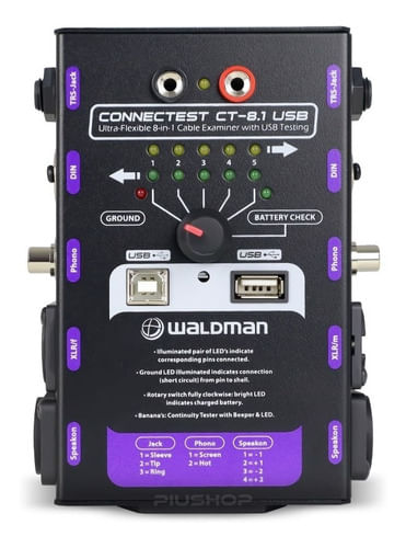 TESTADOR DE CABOS CT 8.1USB WALDMAN