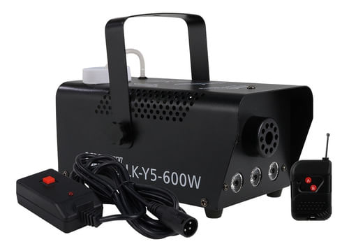 MAQUINA DE FUMAÇA 600W 127V COM LED RGB CONTROLE SEM FIO Y5 LUA TEK