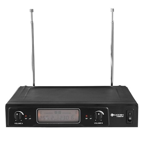 MICROFONE SEM FIO DE MAO DUPLO PROFISSIONAL DISPLAY VHF K302M KADOSH