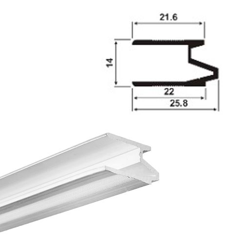 PERFIL HIBRIDO MACHO/FEMEA 10MM 3 METROS LUMINOS