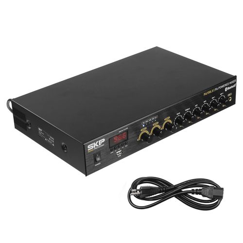 AMPLIFICADOR DE POTENCIA 4 CANAIS 150W 3 ZONAS BLUETOOTH PA-150.3 SKP