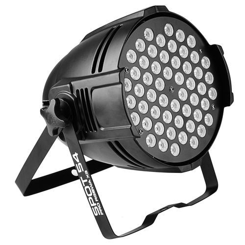 REFLETOR LED PAR 64 54 LEDS 3W RGBWA OPT SPOT PRO 54X3 RGBWA LUMINOS