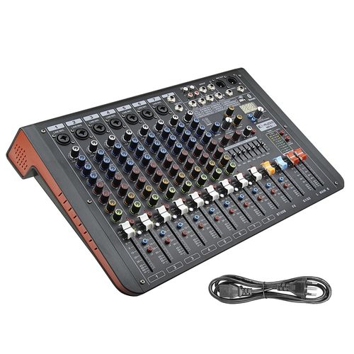 MESA DE SOM AMPLIFICADA 8 CANAIS 200W BLUETOOTH BIVOLT MPA 8.2 KAUDIO