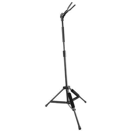 SUPORTE PARA INSTRUMENTO DE CORDA DE PISO ALTURA REGULAVEL COM PORTA PALHETA PRETO SGP ASK