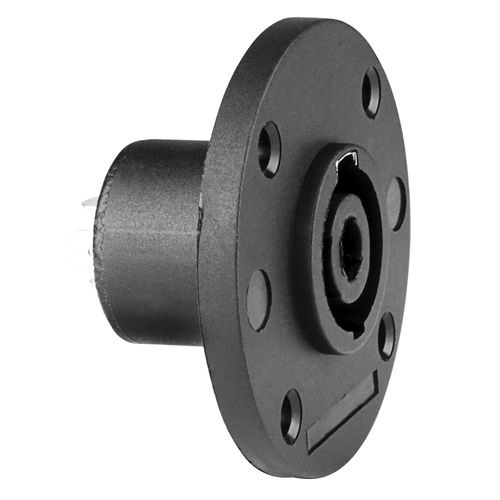 CONECTOR SPEAKON FEMEA 4 VIAS PAINEL REDONDO COM TRAVA METALICA RP-017 ROXTONE