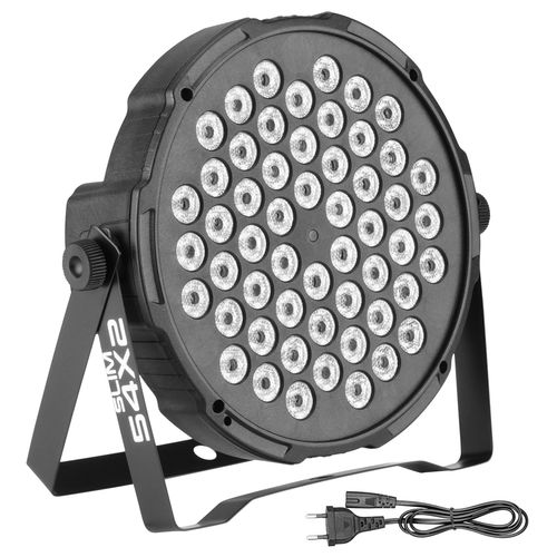 REFLETOR LED PAR 64 54 LEDS 2W RGBW SLIM 54X2 RGBW LUMINOS