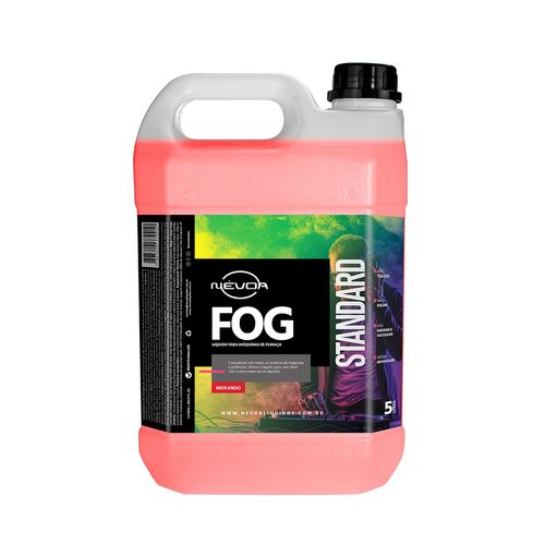 LIQUIDO PARA MAQUINA DE FUMAÇA 5 LITROS FOG LINHA STANDARD MORANGO NEVOA